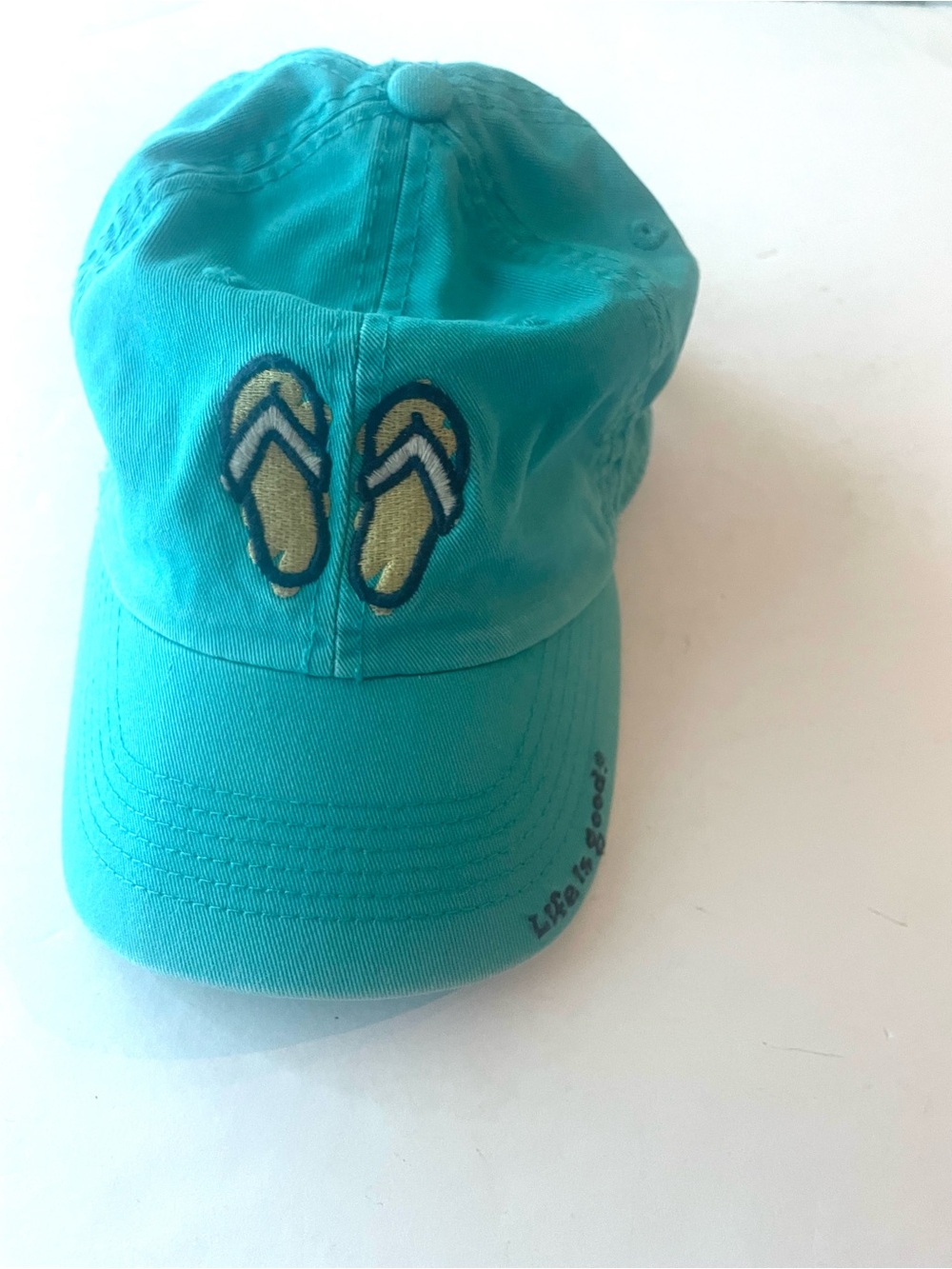 Life Is Good Teal Relaxed Baseball Hat